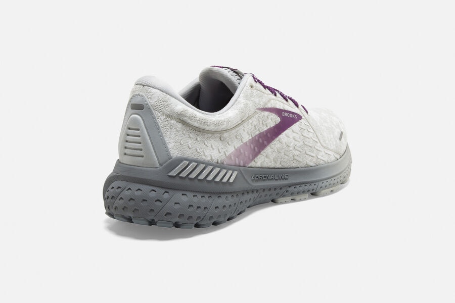 Adrenaline GTS 21 Road Brooks Running Shoes NZ Womens - White/Purple - YBHPWQ-186